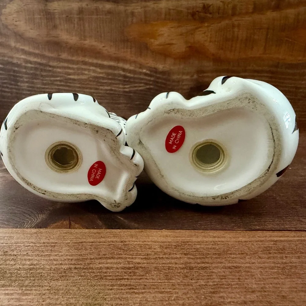 VTG 3pc Burton+Burton Chester Cat & More Salt Pepper Shakers Napkin Holder Timer